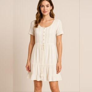 ICHI IVORY DRESS SIZE MEDIUM